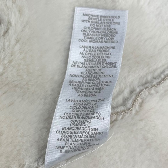 Signature Collection Fur Lined Faux Suede Jacket Tan Large Winter - Picture 11 of 11